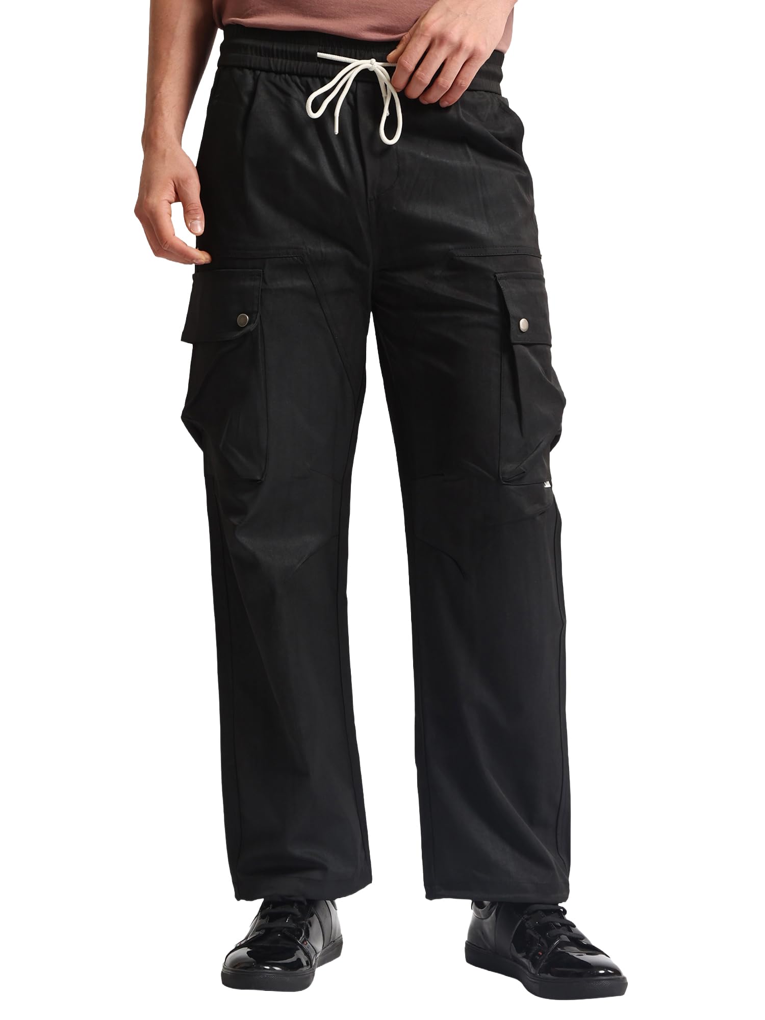 maniac Black Drift Cargo for Men – Baggy Cargo Pants-picture-51