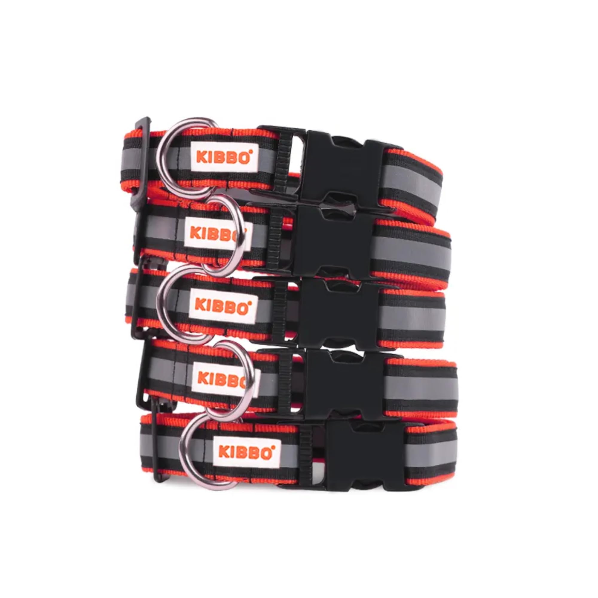 KIBBO Premium Reflective Dog Collar For Large (L) & Extra Large (Xl) Pet Breeds | Adjustable Length, Super Lightweight | Heavy Duty Metal D-Ring And Buckle | (Large, Red, Pack Of 5), 45 x 2.5 x 2.5 Cm (B0BQRQB66G) Amazon Price History, Amazon Price Tracker
