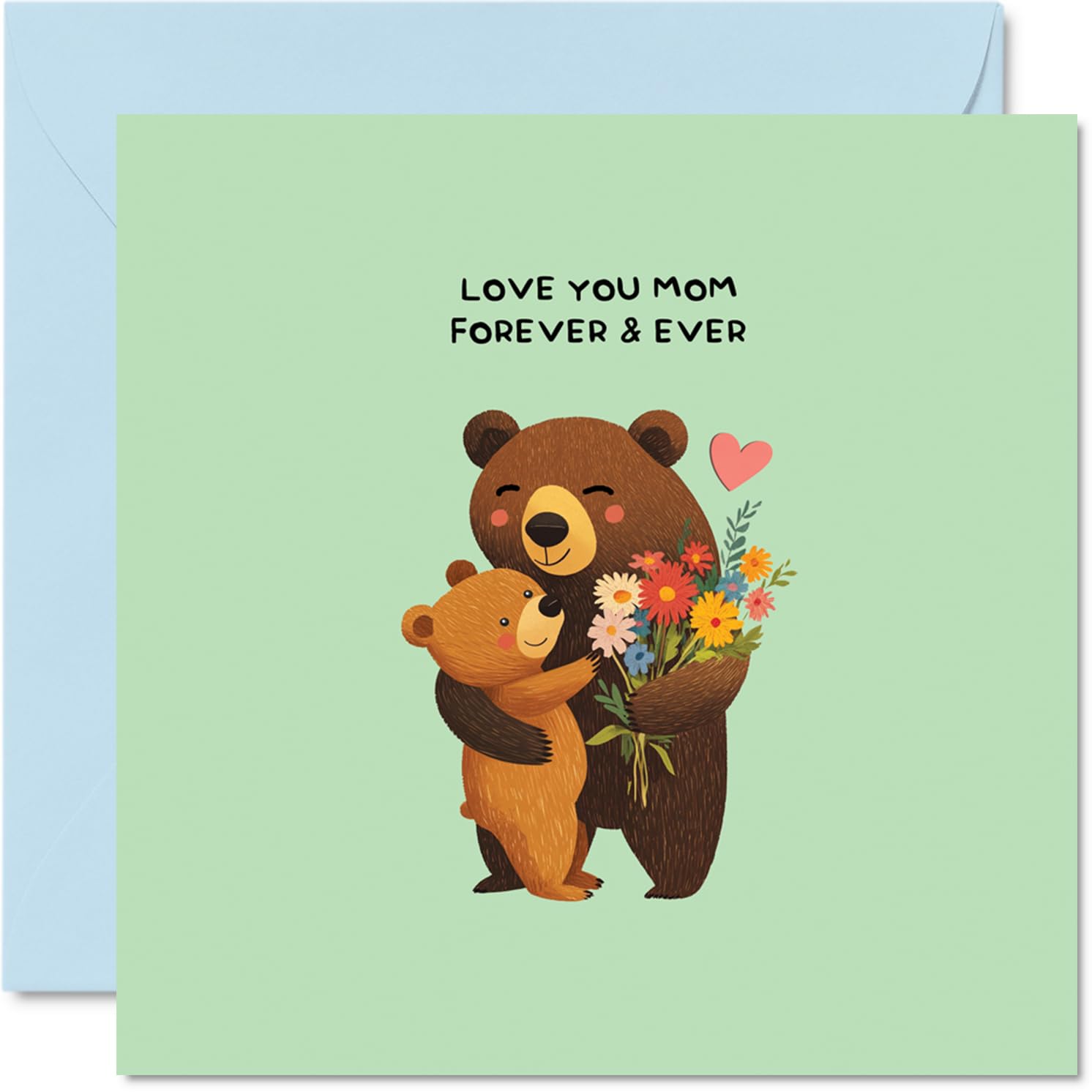 Mom Birthday Card, Love You Forever Bears