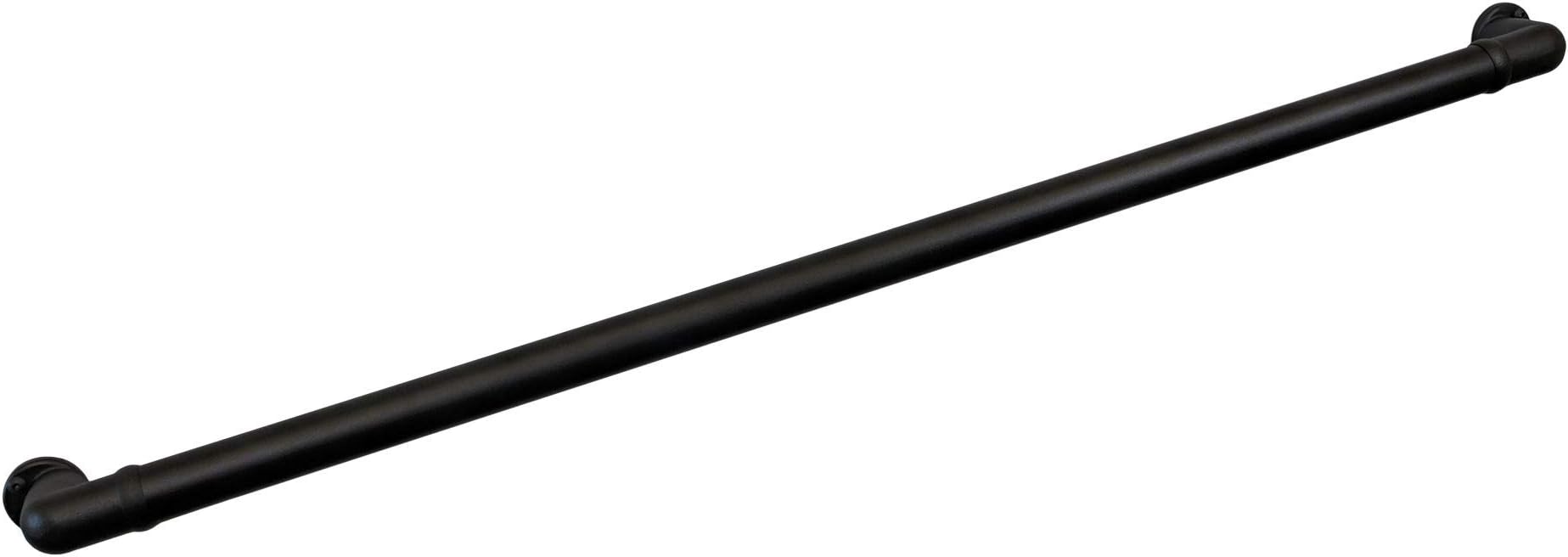 - CHR 4' Handrail Section with Returns - Texture Black - Easy to Install Stair Hand Rails - USA Made, ADA Compliant Porch Railing - Hand Rail for Outdoor & Indoor Steps