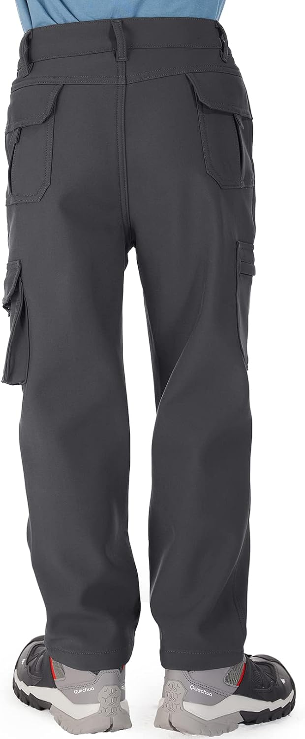 Asfixiado Boys Snow Pants Kids Girls Waterproof Fleece Lined Hiking Outdoor Insulated Ski Warm Elastic Waist Cargo Pants : Clothing, Shoes & Jewelry