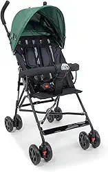 Carrinho de Bebê Guarda-Chuva Leve, Dobrável, Estrutura em Aço, Cinto de Segurança, Confortável, Fácil Transporte, Ideal para Passeios e Viagens Mega Compras Verde