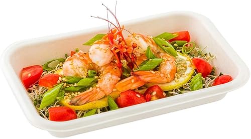 Restaurantware Pulp Tek - Platos de bagazo de 26 onzas, 100 platos de ensalada impermeables a la grasa, tapas se venden por separado, platos de