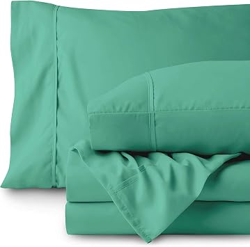 Aqua Blue 6 Piece Hotel Luxury Soft 800 TC Premium Bed Sheets Set, 18 Inch Deep Pockets, Hypoallergenic, Wrinkle & Fade Resistant Bedding Set Twin