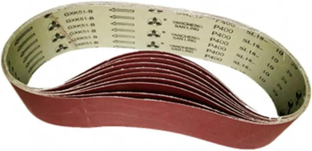 10Pack 533 * 75mm Sanding Belts 40-1000 Grit Aluminium Oxide Sander Sanding Belts 3"*21" for(P320)