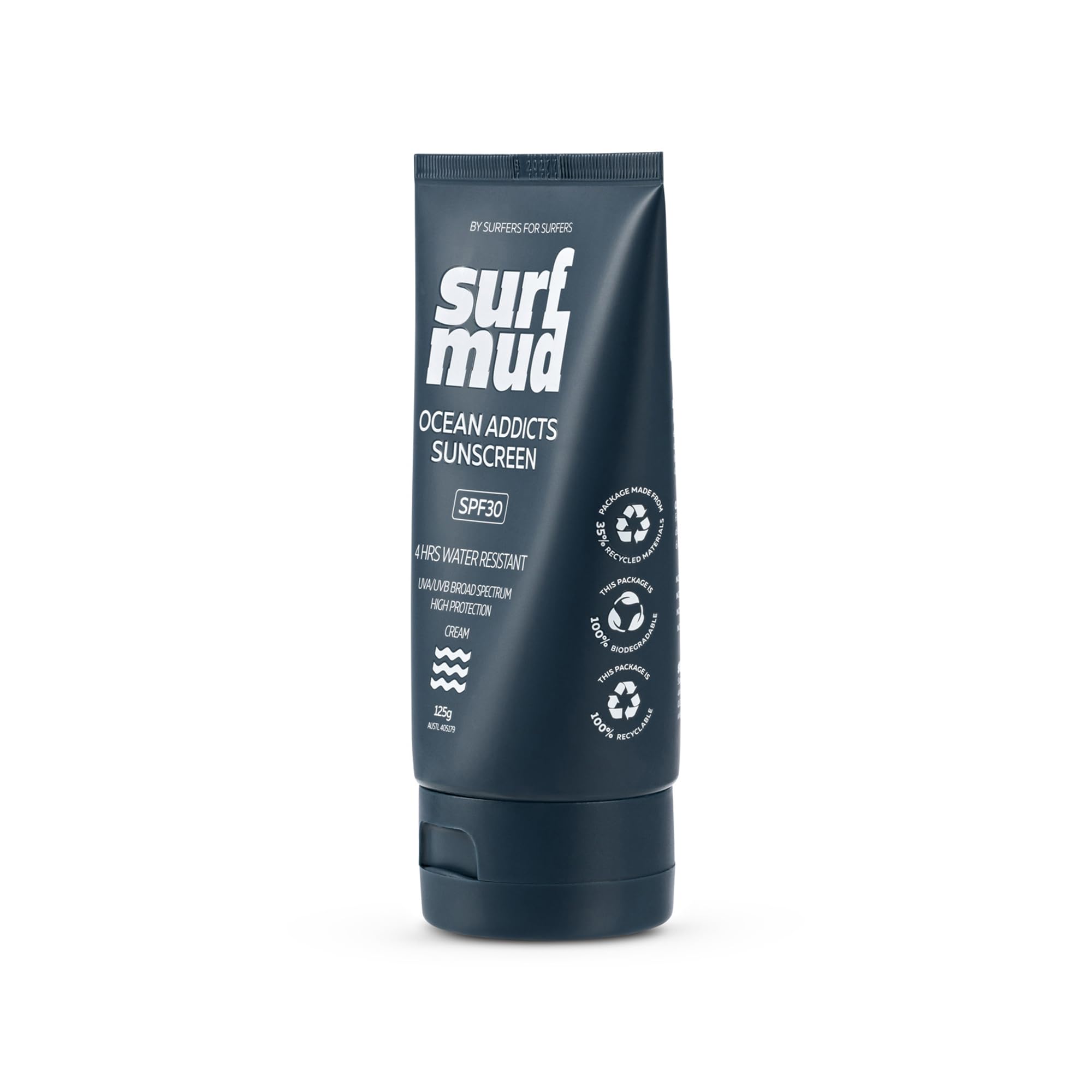 Ocean Addicts SPF30 Sunscreen 125g SURFMUD Australia