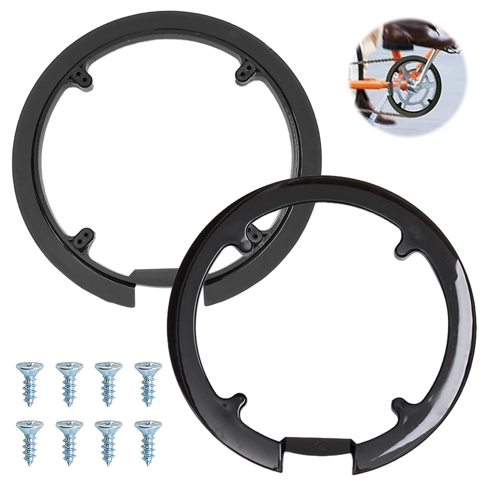 Garde Chaîne Vélo Garde-chaîne Vélo - 2 Pièces Pour Plateau 42-44 Dents, Protection Anti-pantalon Coincé Protege Chaine