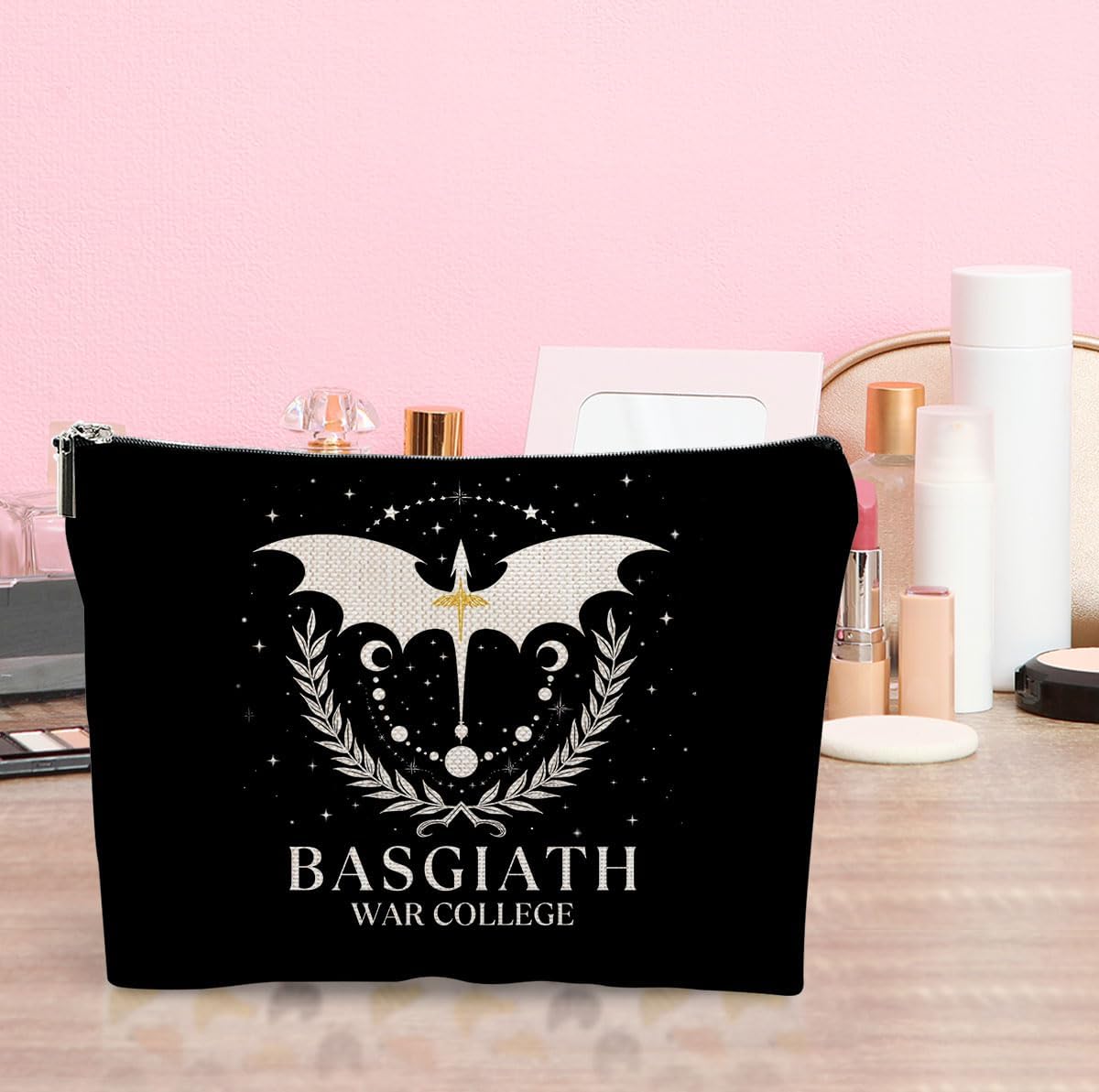 Fourth Gift Merch Makeup Bag Inspired Fantasy Book Lover Gifts 4th Wing Bookish Dragon Merchandise Christmas Thanksgiving Birthday Gifts for Women Girls Travel Toiletry Makeup Organizer Zipper Pouch - Image 7