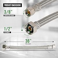 Vista 21 de Manguera trenzada para lavabo, conector hembra, ajuste de compresión (49328)