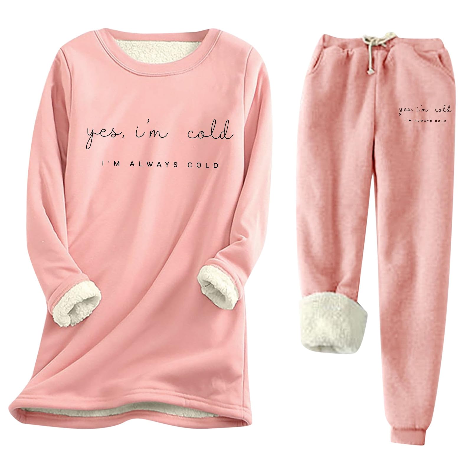 Donna Autunno e Inverno Comodo SÌ, ho FREDDO. 24:7 Stampato e Spesso Slim Fit Fondo Camicia Calda Set (15)