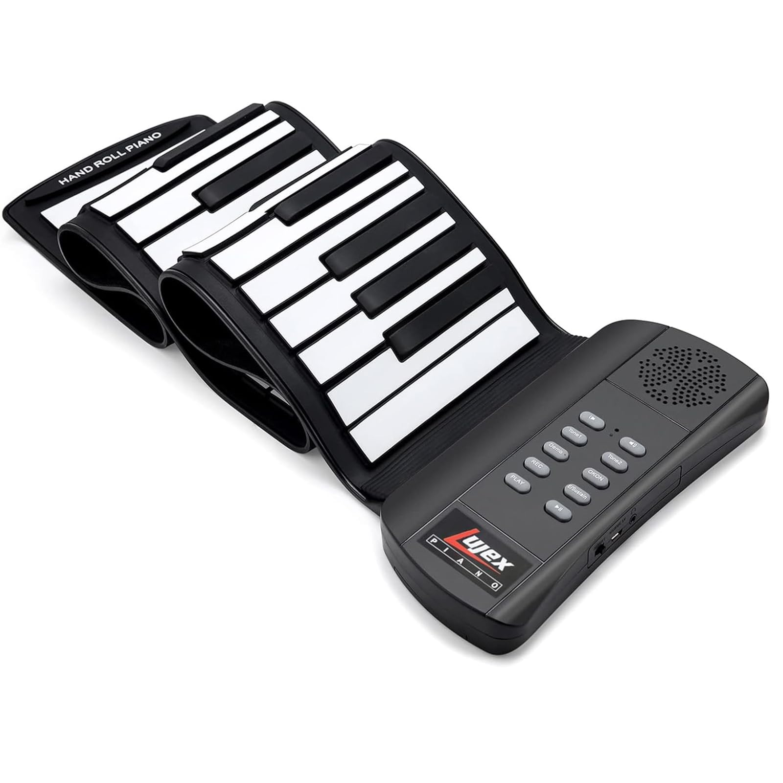 Piano Enrollable Portátil 61 Teclas, Teclado Digital de Silicona Flexible, Piano Electrónico MIDI Con USB Para Niños
