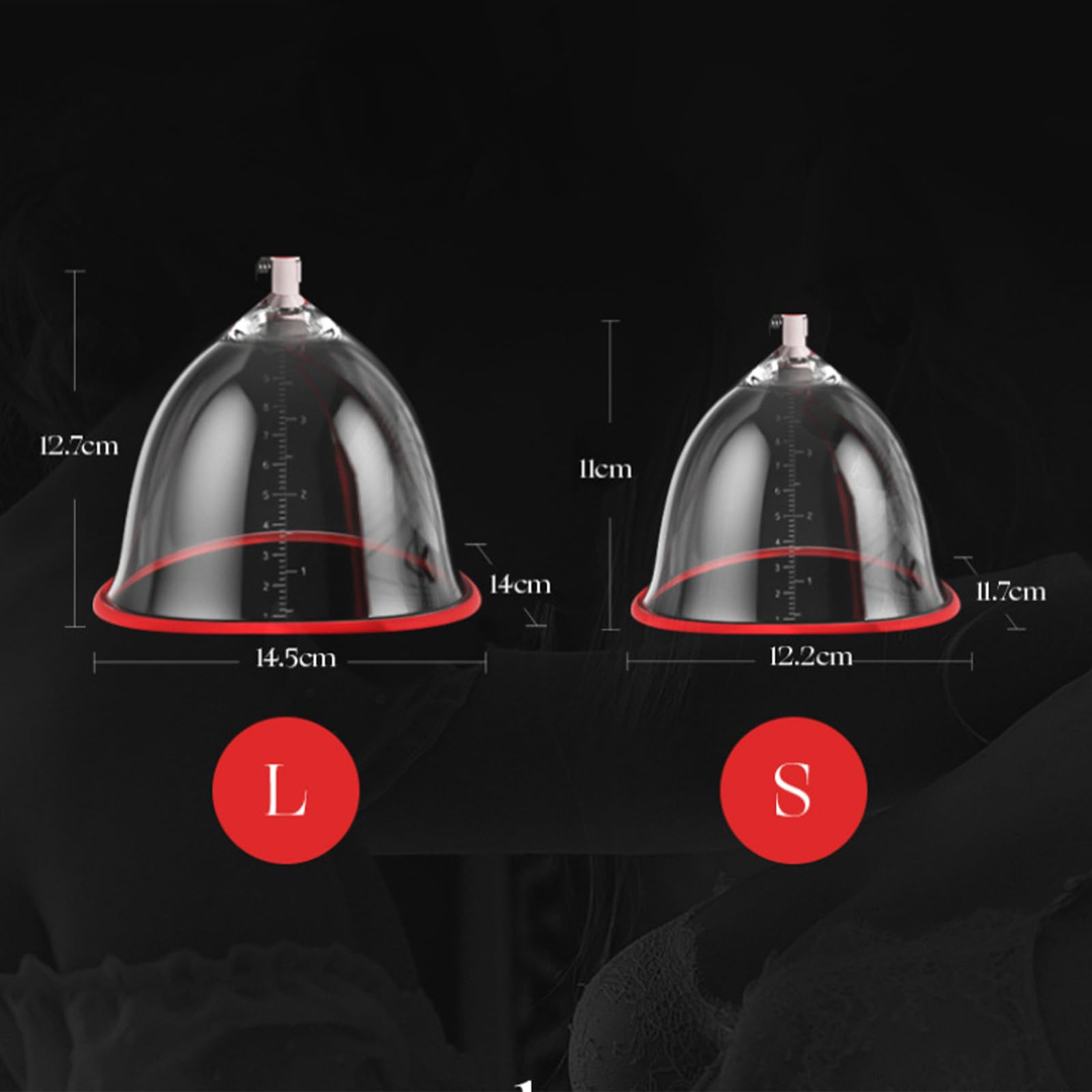 Elektrische Brustpumpe Milchpumpe Vakuum Saugkraft Brustsauger Vibratoren Pumpe Brust Saugen Nippelsauger Nippel Sucker Brustvergrößerung Nippel Stimulator Massager Sex Spielzeug Für Frauen(L)