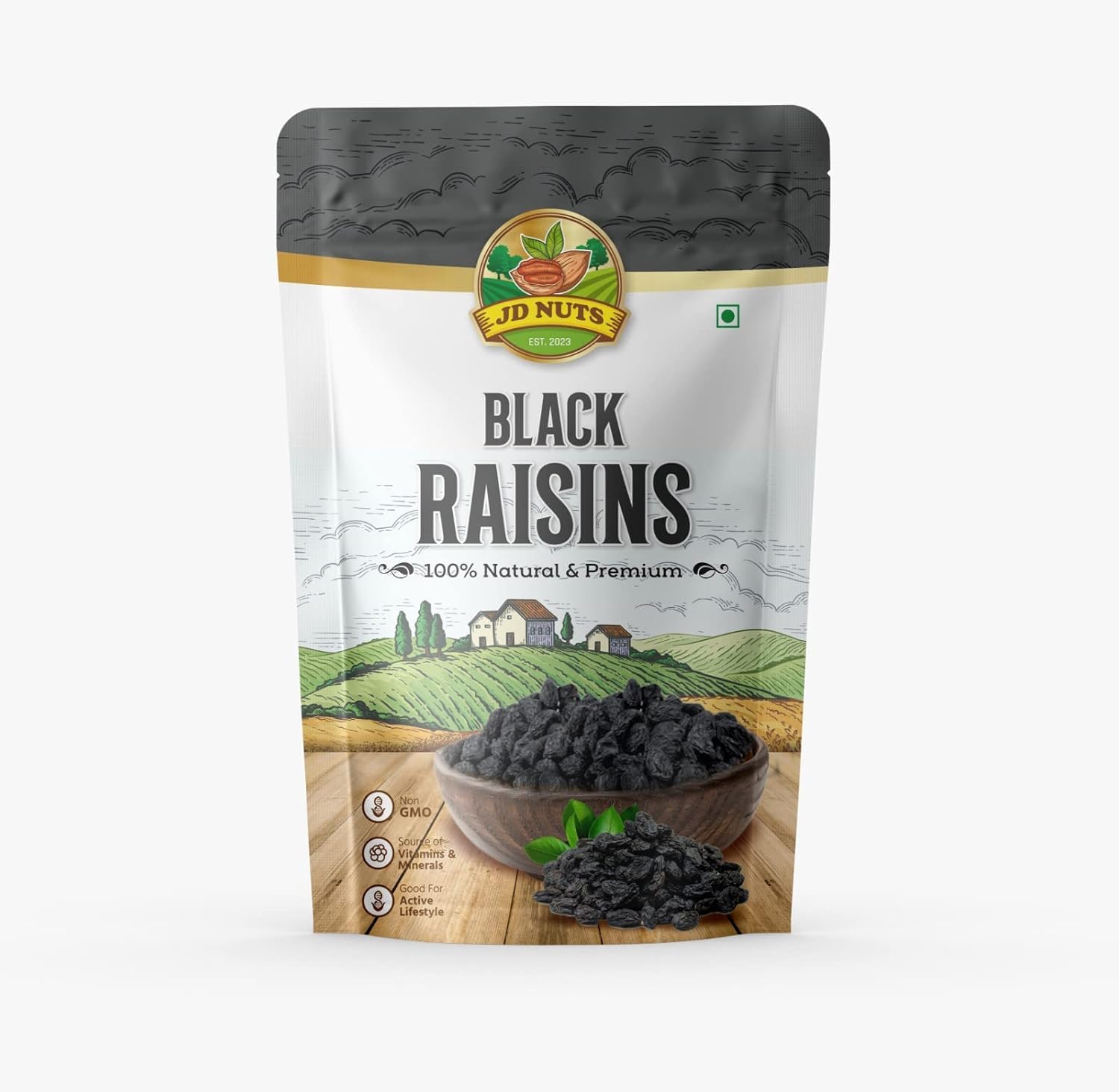 Premium Black Kishmish Without Seeds | Fresh Dry Grapes |Black Raisins| Raisins 250g