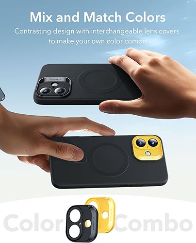 Vista 426 de ESR Funda para iPhone 15 Pro Max, compatible con MagSafe, de grado militar, negro transparente