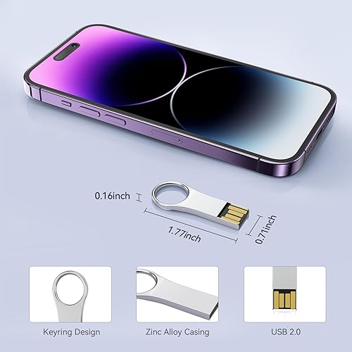 Miniatura 2 de RAOYI Paquete de 3 unidades de memoria USB con forma de llave de metal de 32 GB, unidades USB 2.0 para pulgar, unidad de salto (negroplateadodorado,
