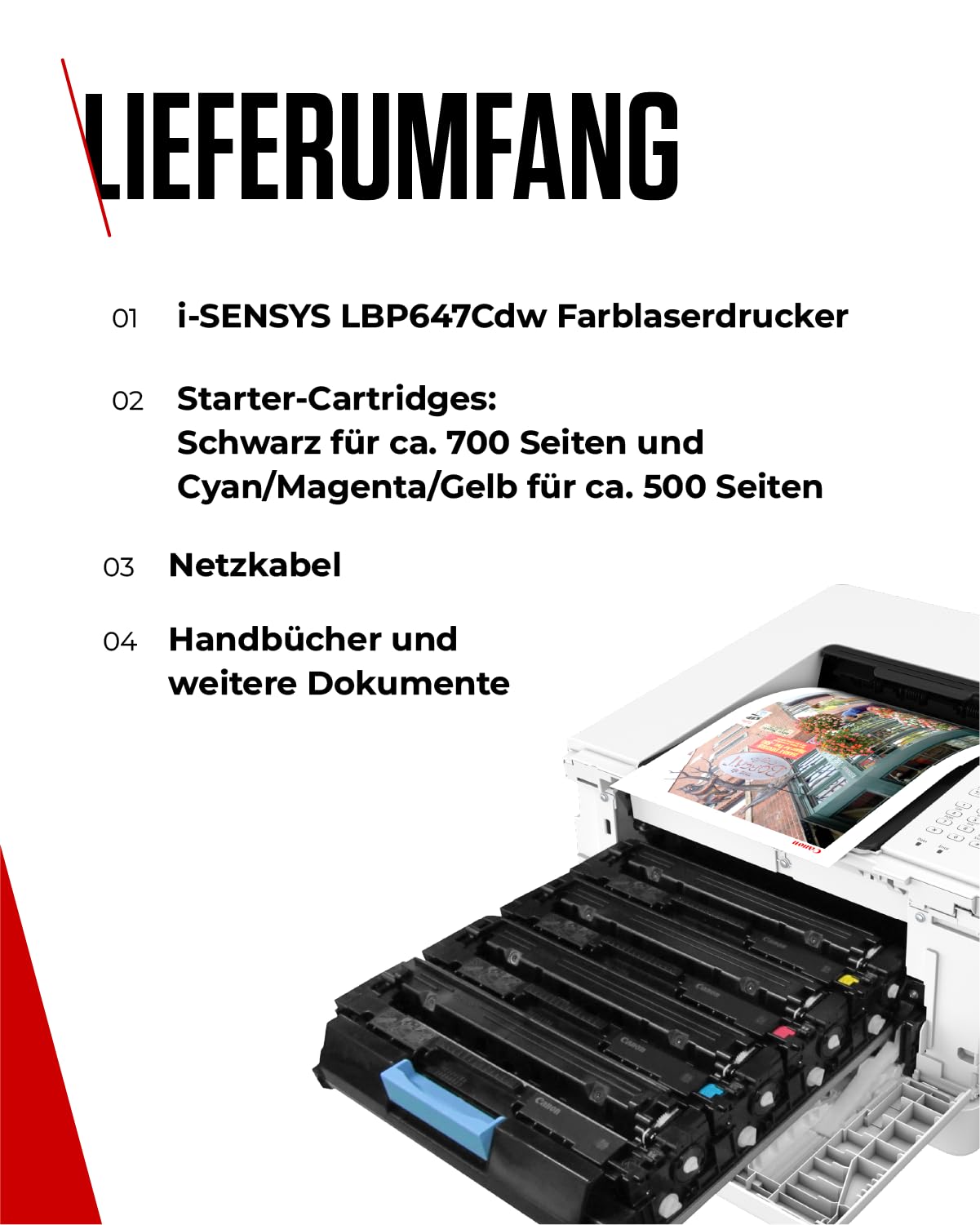 Canon i-SENSYS LBP646Cdw – Farblaserdrucker – 25 Seiten/Min. in A4 – 1200 × 1200 DPI – Automatischer Duplexdruck – WLAN, Ethernet & USB – Sicheres Drucken – Ideal für kleine Büros & Homeoffice