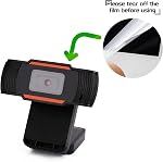 A870 USB Webcam with Built-in Sound Gaming Auto Focus Rotatable 30 Degrees Optical Lens for Online Lesson Desktop Computer Camera USB2 0 Compatible White Color Correction
