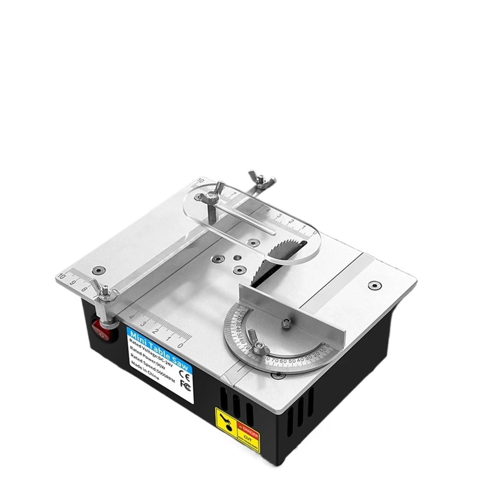 Mini Sierra de mesa multifuncional de 96W y 24V, sierras eléctricas de escritorio, máquina cortadora de torno de banco for carpintería, herramienta de corte DIY, hoja de 63mm