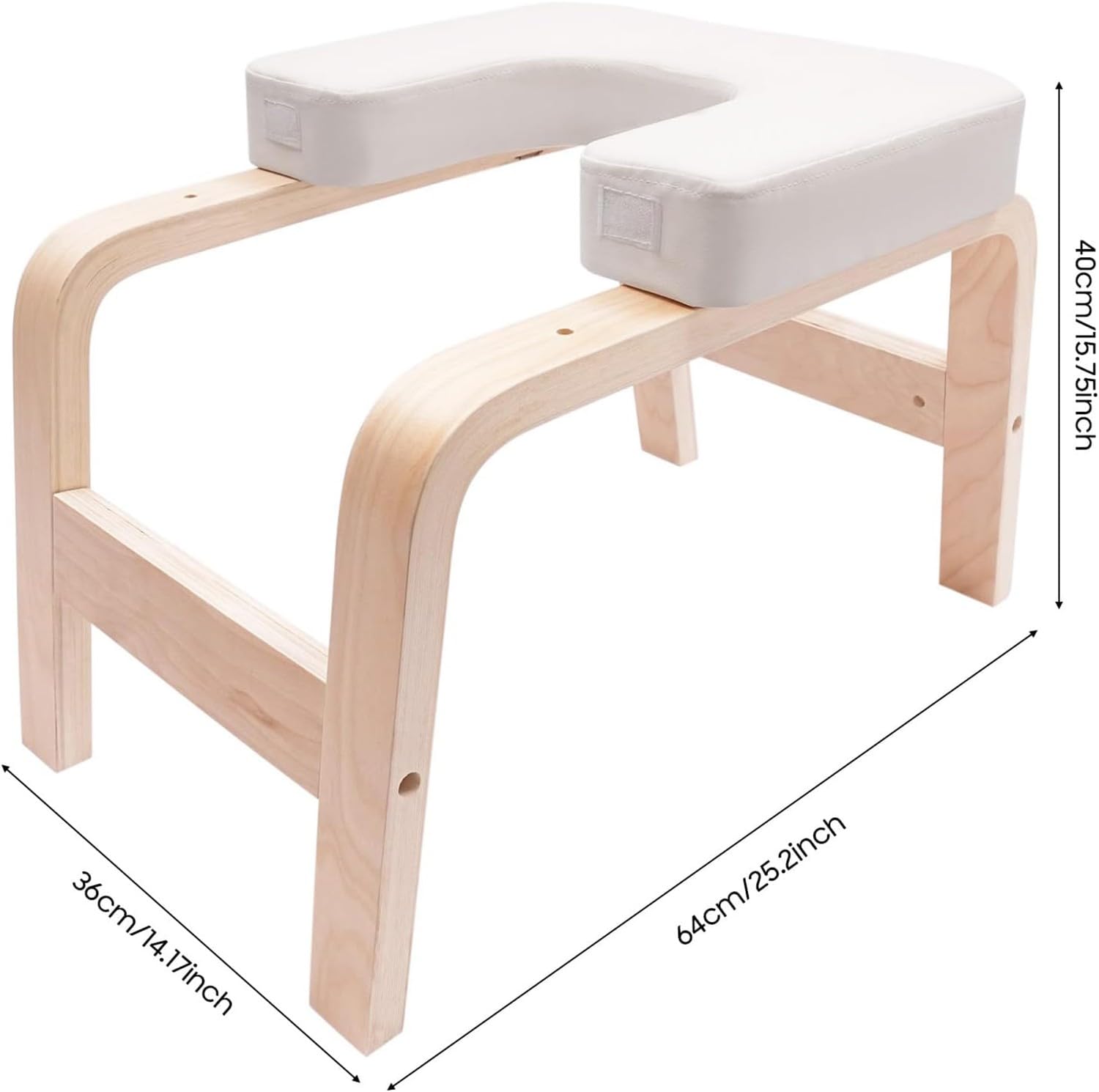 REHOOF Sgabello da Yoga, Panca Yoga per Inversioni con Telaio in Legno E Cuscinetti in Poliuretano per Alleviare La Fatica, Equilibrio, Attrezzatura di Supporto per Lo Yoga Domestica B