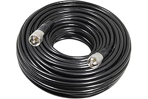 50 Ohm RG8X Coax Cable for Ham Radios & More, 100 ft