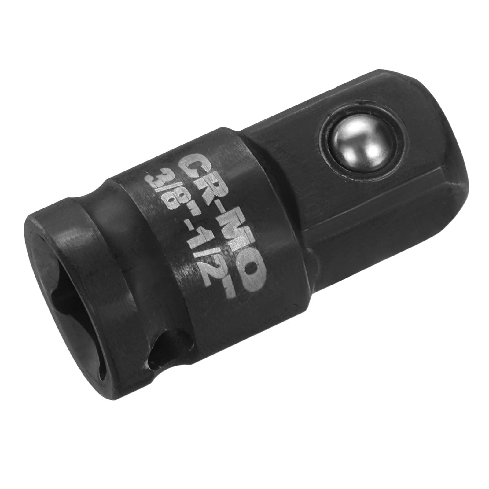 sourcing map Impact Socket Adapter 3/8" Female to 1/2" Male Square Drive Increaser Standard SAE CR-MO Steel Converter Impact Driver Ratchet Wrench Breaker Bar Conversion, Black
