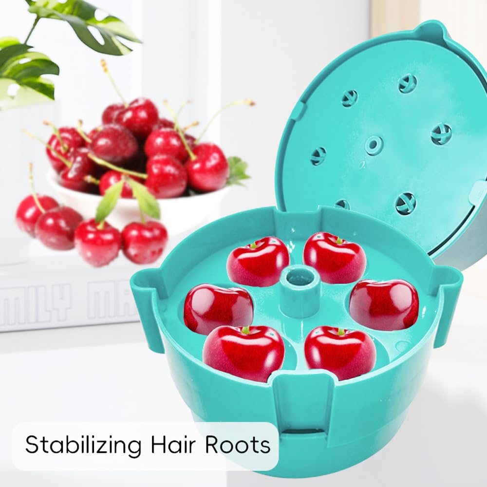 Snocciolatore Ciliegie a Stantuffo con 6 Fori Singoli Portatile in Plastica Alimentare Completamente Smontabile Utensile da Cucina per Preparare Marmellata di Ciliegie