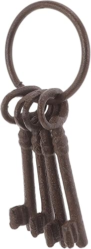 Cabilock Juego de llaves de hierro fundido, decoración vintage, colgante de pared, estilo tradicional para decoración del hogar