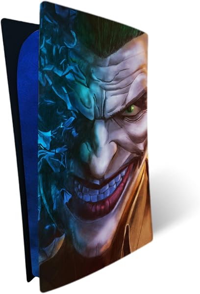 MaD Vision® Kit de Skins Extra-résistants pour PlayStation 5 (PS5) Digital | Ensemble de Stickers vinyles Mats pour Console et 2 manettes – pour Joker Batman Design - 2