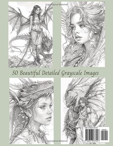 Independently Published Carter, Toni B Fairies And Dragons Fantasy Grayscale Coloring Book For Adults And Teens: For Adult Relaxation And Stress Relief thumb #1