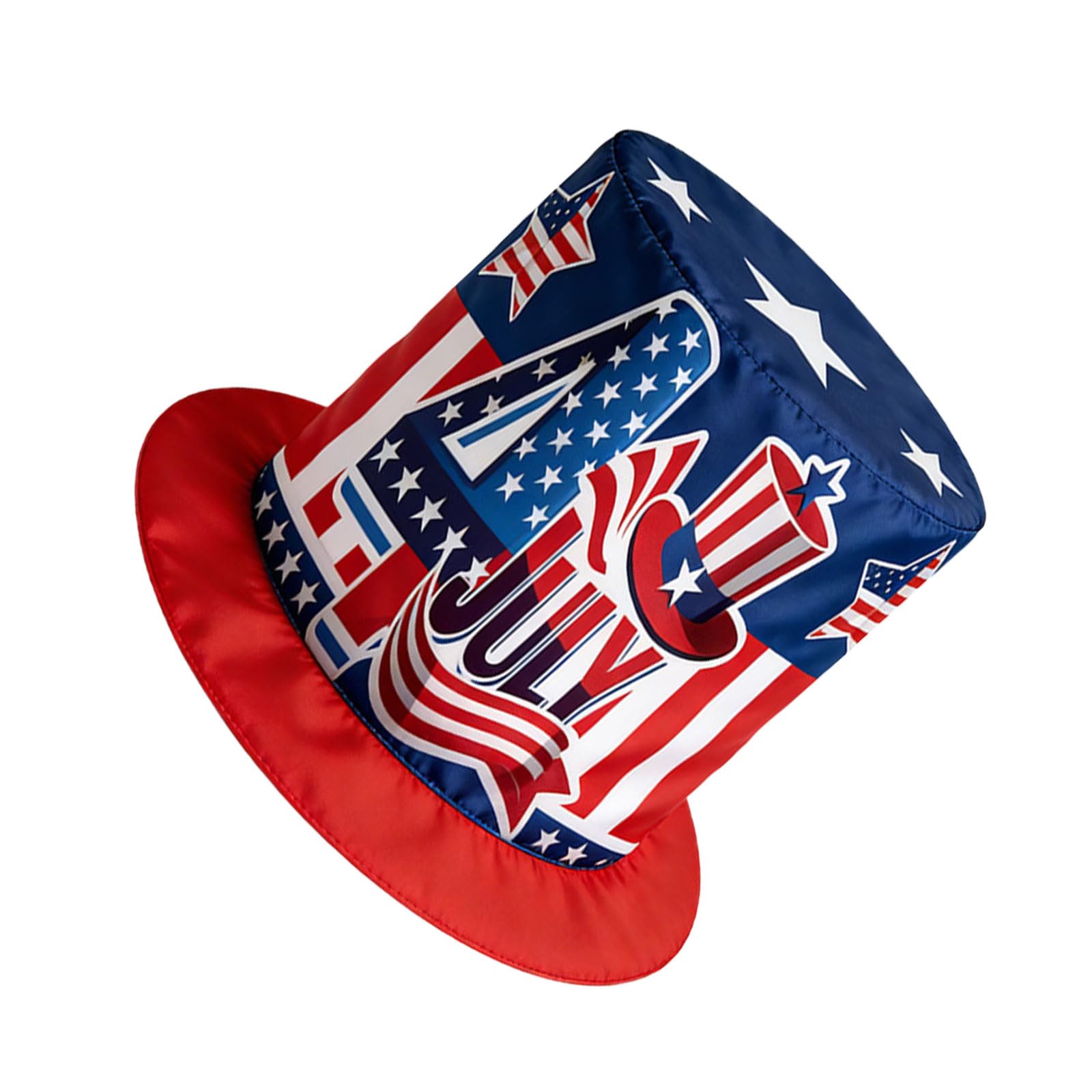 NVOQILIN Cloth Bucket Hat Festival Headwear for Celebration and Holiday Patriotic Occasion Event and Parades Independence Day Party Hat