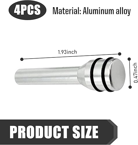 Miniatura 2 de Kit de 4 pestillos para puerta de automóvil, 1.93 x 0.47 pulgadas, aleación de color sólido, perilla de bloqueo de puerta interior, accesorio
