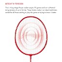 Li-Ning Mega Power 8 Aluminium Strung Badminton Racket with Full Racket Cover (Navy/Pink) | For Beginners | 95 grams | Maximum String Tension - 25lbs gallery image