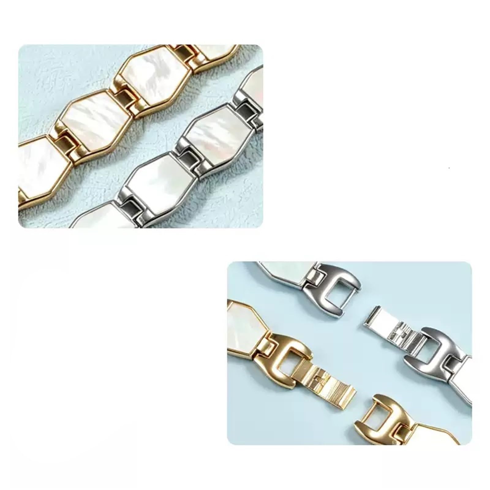 Kobieta Elegancki metalowy pasek do zegarka ze stali nierdzewnej 16 mm 18 mm Wygodne i swobodne paski zamienne