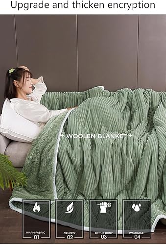 Manta cálida de terciopelo de invierno de gran tamaño, colcha de felpa esponjosa, edredón de sherpa suave, gruesa y acogedora, mantas y mantas de
