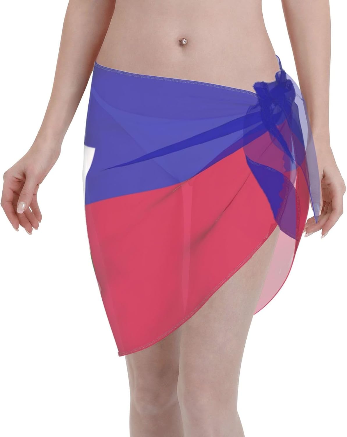 Rainbow Love Women Short Sarong Beach Wrap Sheer Bikini Chiffon Swimsuit Cover Up Skirt For Swimwear