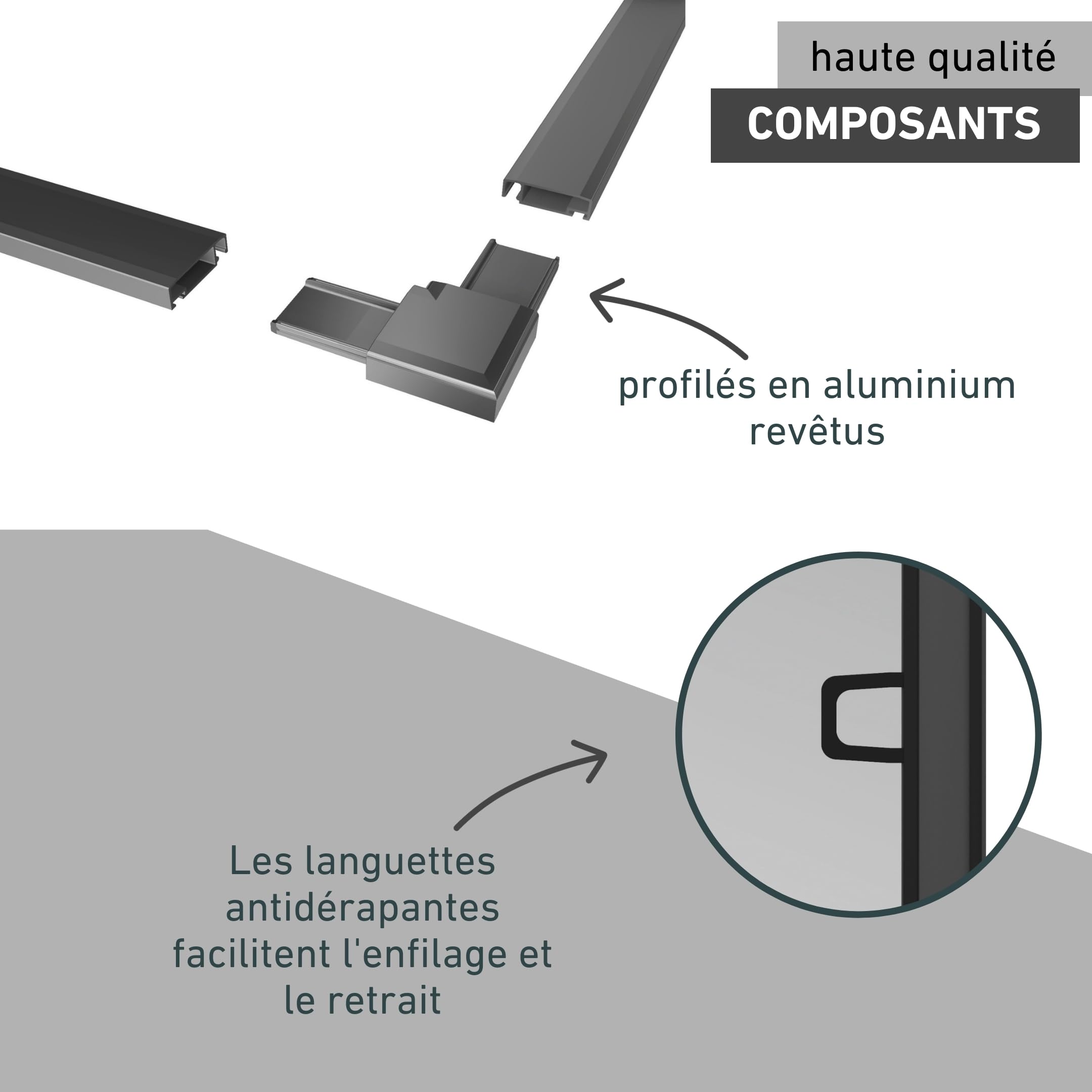 Windhager Moustiquaire Cadre Fixe Pour Fenetres Plus, Pare-moustiquaires Cadres en aluminium pour fenêtres, 100 x 120 cm, anthracite, 03899