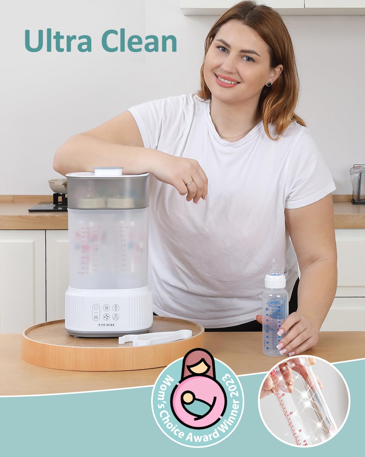 Bottle Sterilizer and Dryer Esterilizador de Biberones, HAUTURE Baby