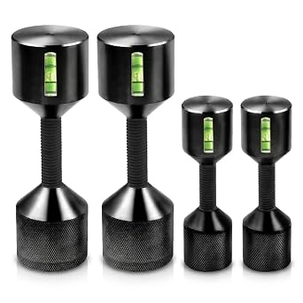 4 Pcs Two Hole Pins Detachable Pin Set, 1-1/8" & 1-5/8" Diameter, Black