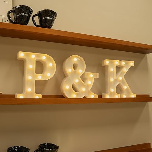 Miniatura 4 de Foaky 26 letras del alfabeto con luces LED, letras que se iluminan, luces de noche, para bodas, fiestas de cumpleaños, funcionan con baterías, luz