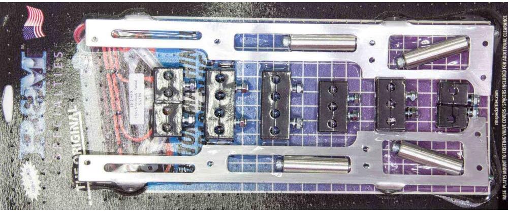 R&M 1101-90-S Satin With Black Clamps Spark Plug Wire Bracket, 1 Pack