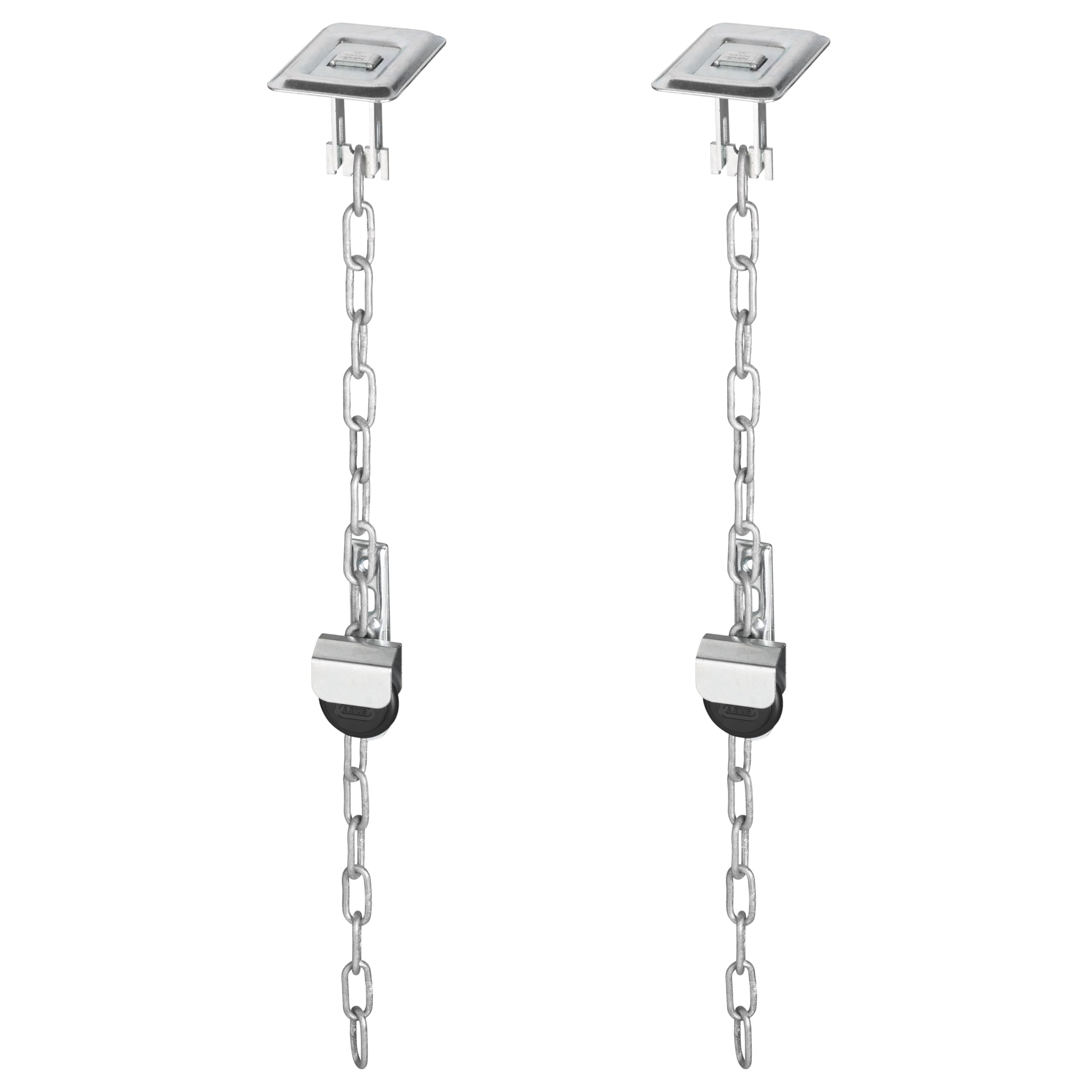 Protección anticorrosiva ABUS GS40, protección para rejillas de sótano y focos de luz de plástico, con cadena variable, nivel de seguridad ABUS 6, 03600, juego de 1