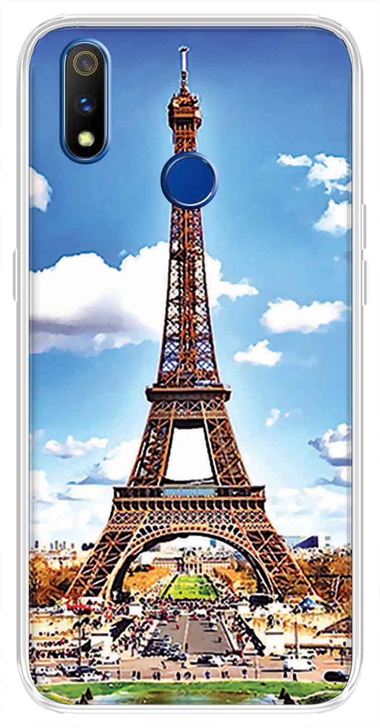 Amazon Brand - Solimo Designer Multicolor Paris Tower Printed Soft Back Case Mobile Cover for Realme 3 Pro