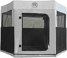 犬用　サークル　小型犬　中型犬　おしゃれ Amazon.co.jp: 222 中型犬用犬用サークル、六角形の強力なサポートと