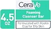 Barra Limpiadora Espumosa CeraVe, Jabón para Cara y Cuerpo, para Piel Grasa, 4.5oz | Fórmula Sin Jabón con Niacinamida y Ceramidas Equilibra la Piel Grasa y Retiene la Humedad sin Sensación de Tirantez ni Sequedad Limpiadora 4.5 Onzas (Paquete de 1) 3