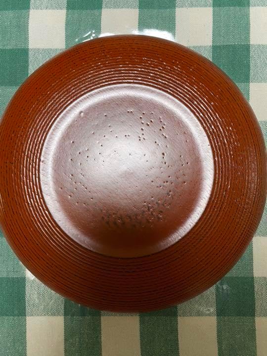 天然木朱塗りの小盆
