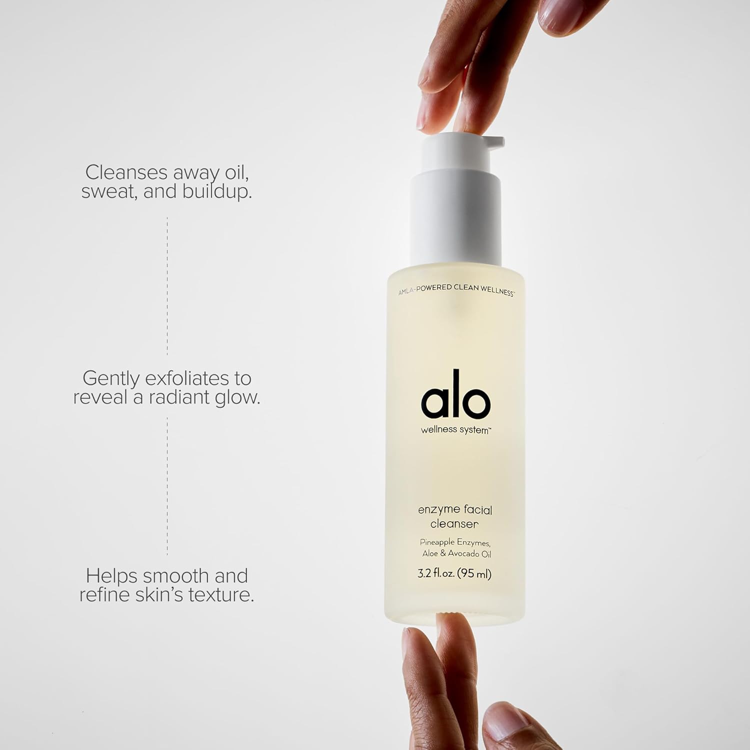Alo Enzyme Facial Cleanser | Pineapple Enzymes to Gently Resurface Skin | Aloe & Vitamin E Smooths & Refreshes Skin | 3.2 fl. oz - Image 2