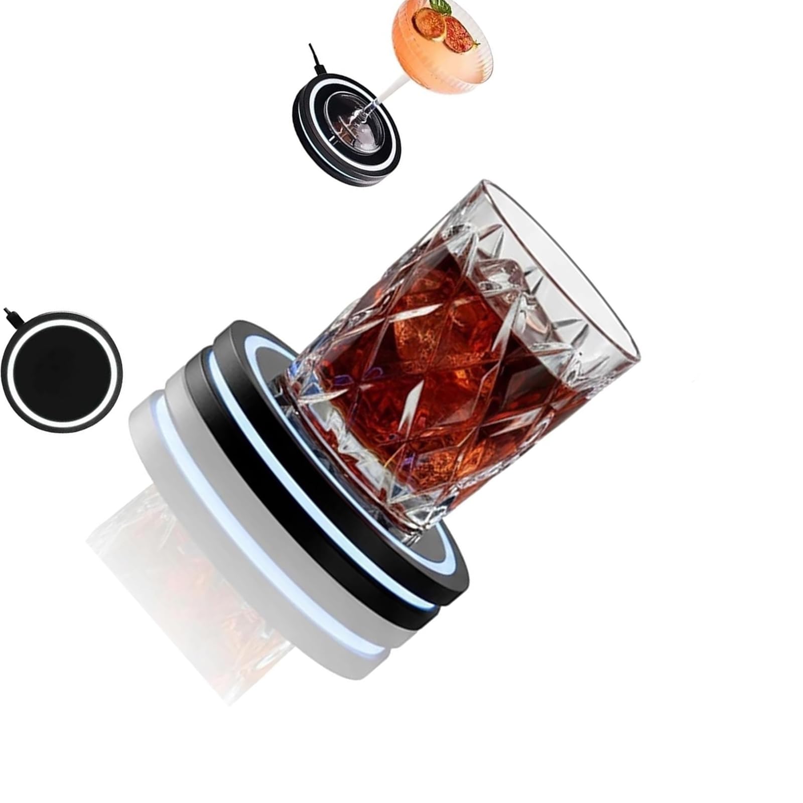 Newft Multicolor Transportable Compact Smart Led Light Ride Drink Maker Modifiable For Perfect Cocktails Constantly Home Otherwise Outdoors Perfect Drink Ride
