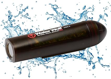 WaterWolf 2.0 Cámara de Acción Subacuática WiFi para Pesca - HD 1080p, Gran Angular 120°, Sumergible 100m con Accesorios