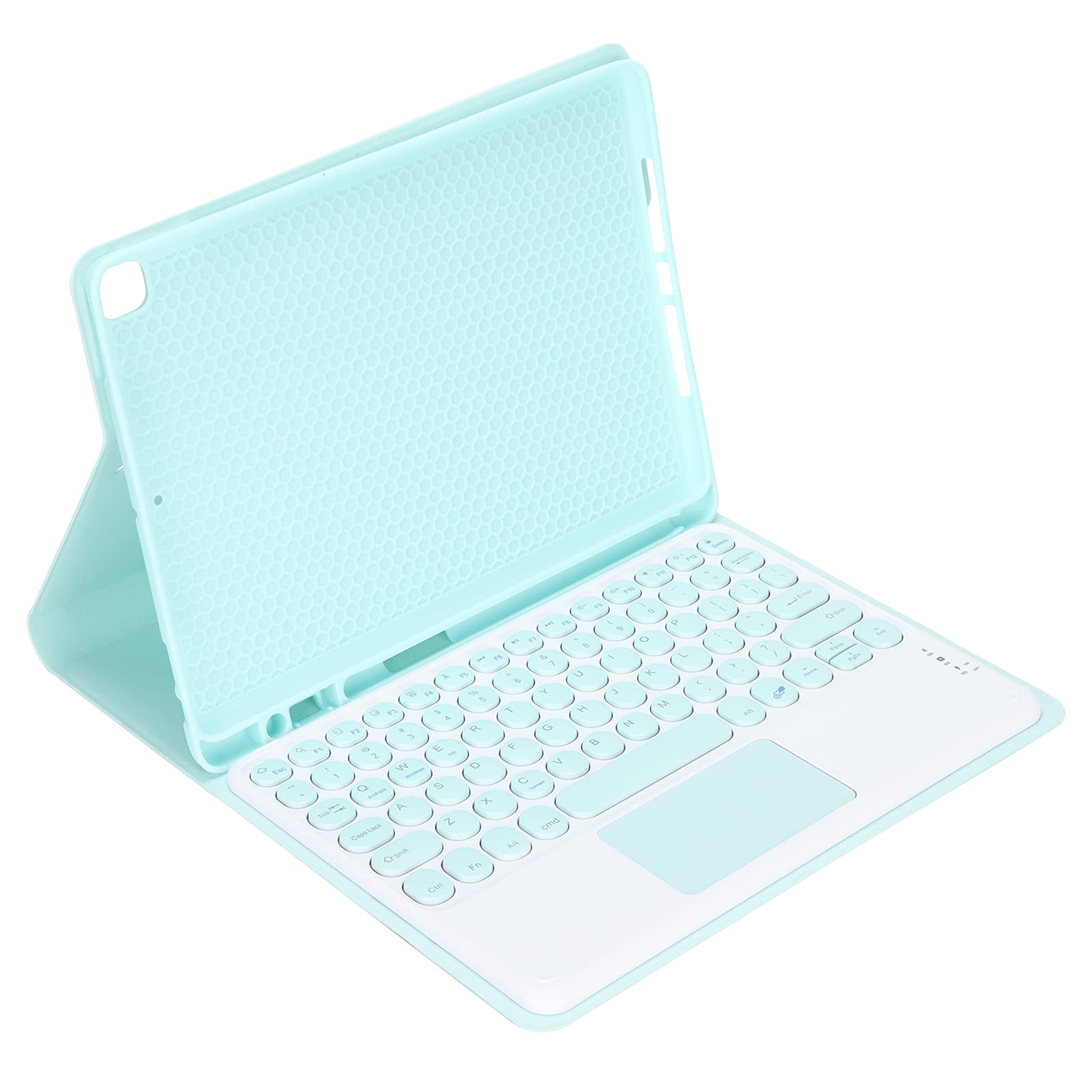 Acouto Etui na klawiaturę Okrągłe Klawiatury Dotykowe o średnicy 10 Cali z Silikonowym Etui na Tablet/Air10 5/Pro10 5Czarne i Szersze, Zwykłe na klawiaturę CDo Tabletu na do Tabletu (Zielona okrągła