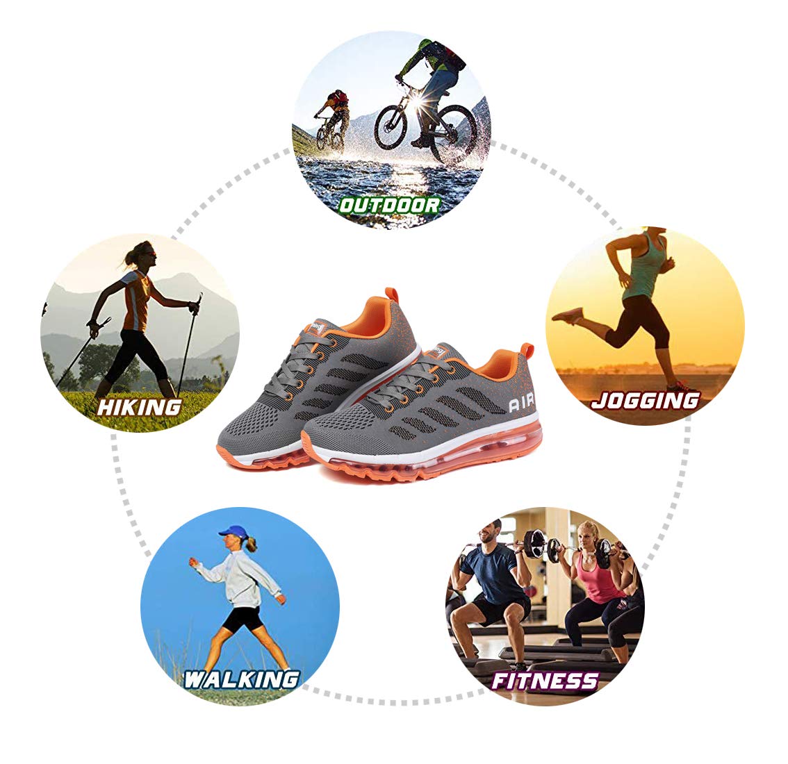 Air Zapatillas de Running para Hombre Mujer Zapatos para Correr y Asfalto Aire Libre y Deportes Calzado